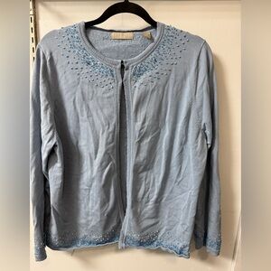 Kate Hill Blue Embellished Cardigan